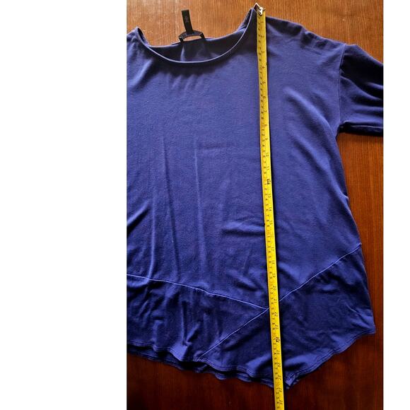 Eileen Fisher Stretch Jersey Asymmetrical-Hem Tunic Blouse 92% Viscose Sz XS - Picture 10 of 11